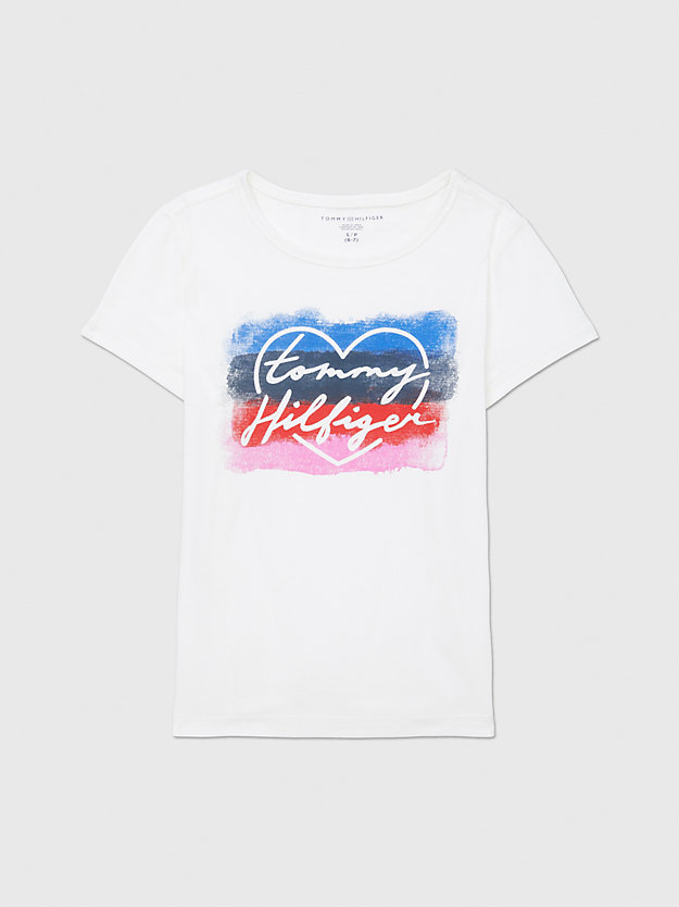 FRESH WHITE Adaptive Graphic T-Shirt for girls TOMMY HILFIGER