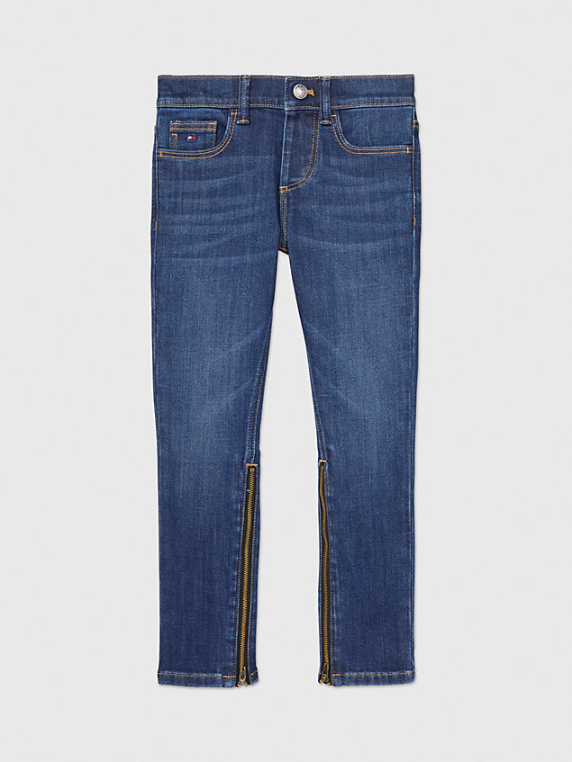 jeans scanton adaptive slim fit blue da bambini tommy hilfiger