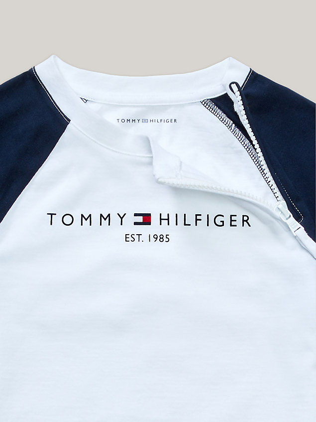 white adaptive essential baseball-t-shirt für boys - tommy hilfiger