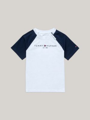 White Logo Hilfiger Varsity TH T-Shirt | Crest | Tommy