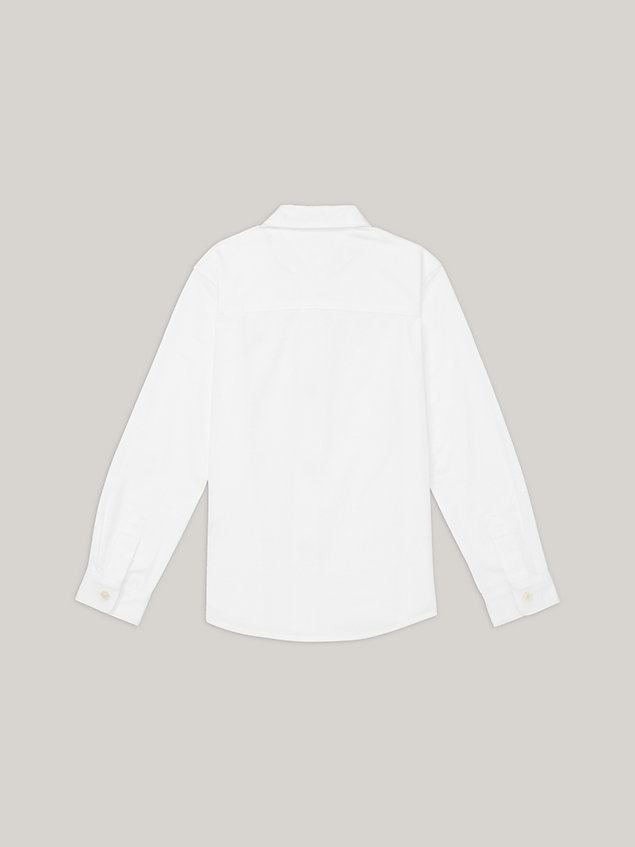 white adaptive oxford shirt for boys 