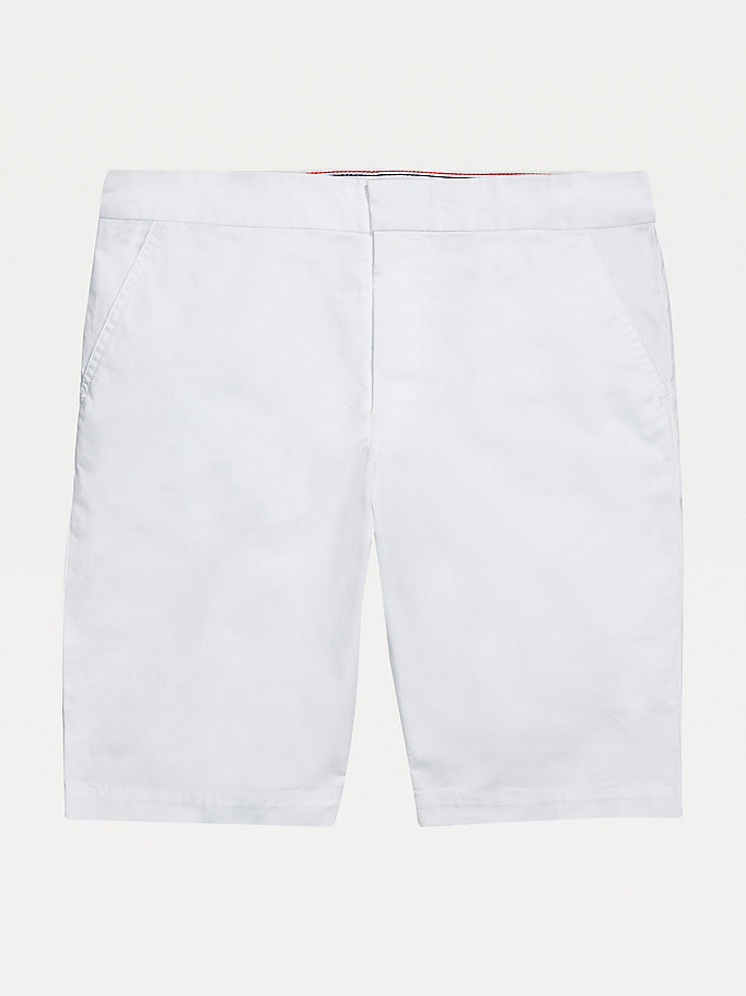 white adaptive signature detail shorts for women tommy hilfiger