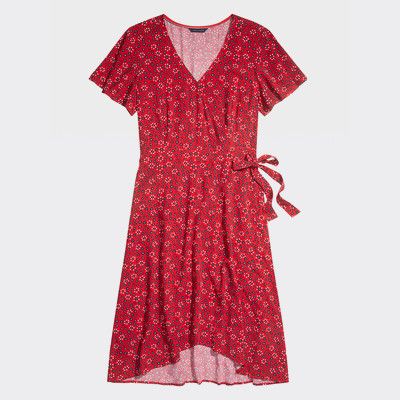 Adaptive Floral Wrap Dress | RED 