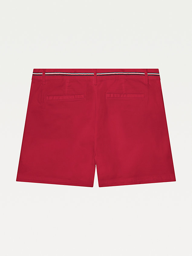 red adaptive signature trim shorts for women tommy hilfiger