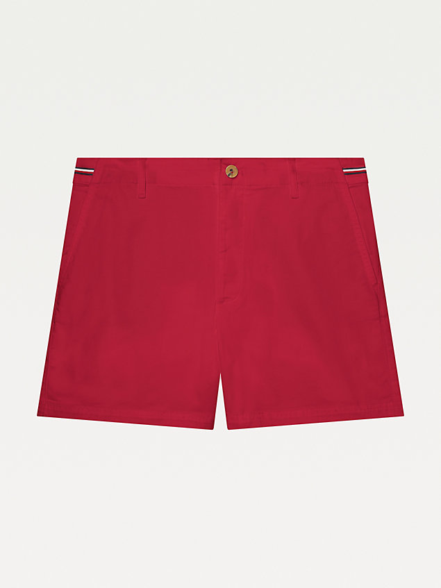 red adaptive shorts mit tommy-besatz für damen - tommy hilfiger