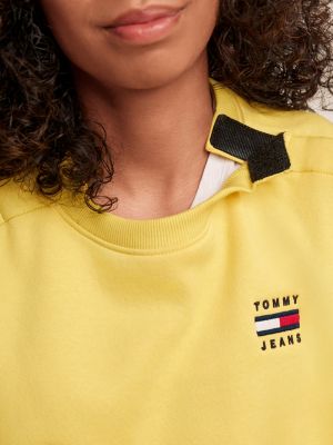 Adaptive Crew Neck Logo Sweatshirt Yellow Tommy Hilfiger