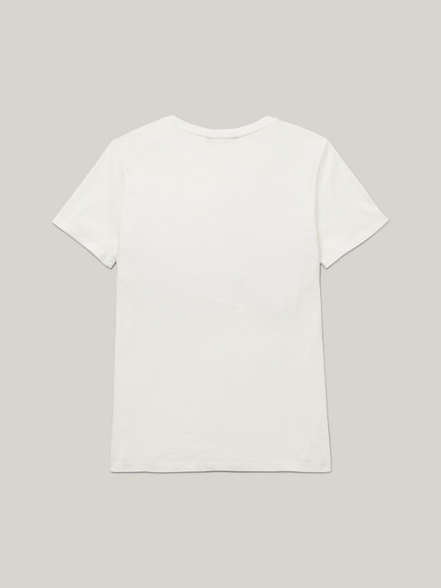 white adaptive pure cotton t-shirt for women tommy hilfiger
