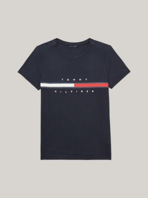 Buy Tommy Hilfiger Women White Brand Logo Printed Slim Fit T Shirt