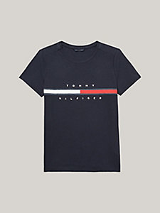 blue adaptive pure cotton t-shirt for women tommy hilfiger