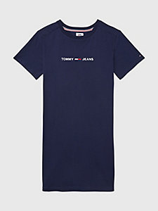 blue adaptive flag t-shirt dress for women tommy hilfiger