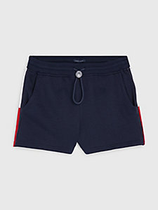 blue adaptive elasticated drawstring shorts for women tommy hilfiger