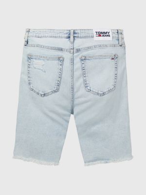Adaptive Distressed Denim Bermuda Shorts | BLUE | Tommy Hilfiger