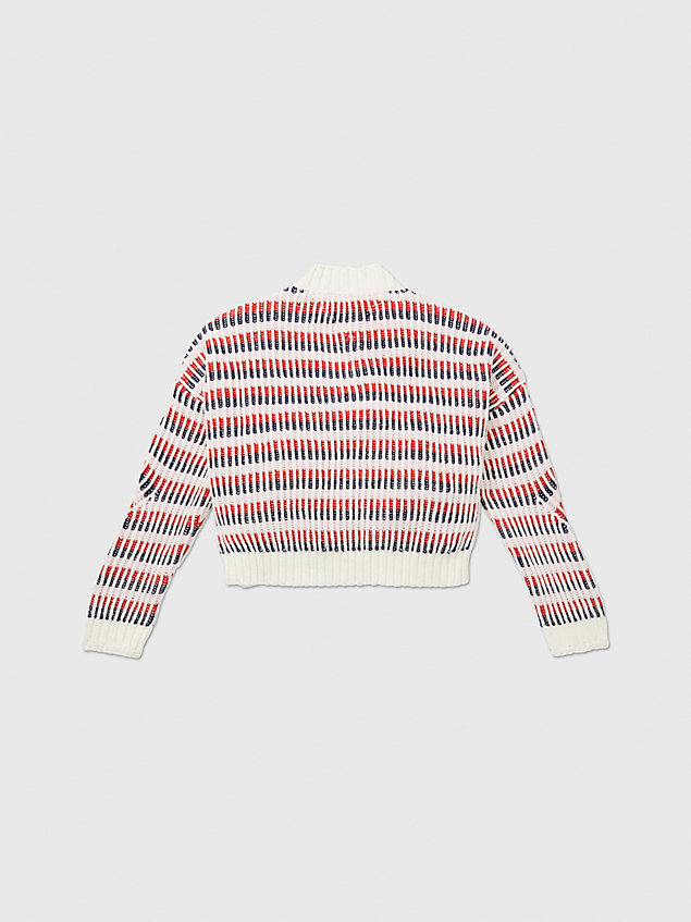 multi adaptive pullover mit branding für damen - tommy hilfiger