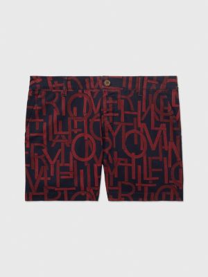 Hombres Shorts deportivos con estampado de letra panel en