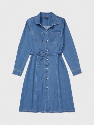 Jean dress shop knee length