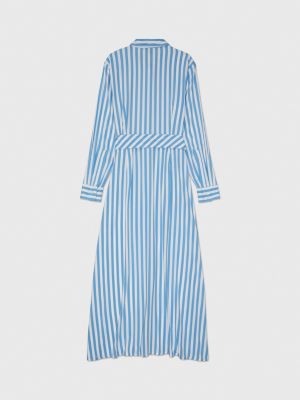 multi adaptive gestreiftes hemdkleid in maxi-länge für damen - tommy hilfiger