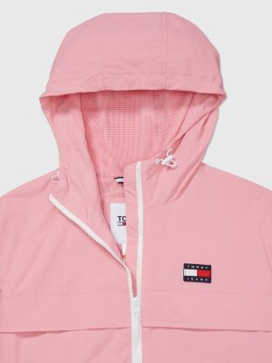 Pink tommy store hilfiger windbreaker