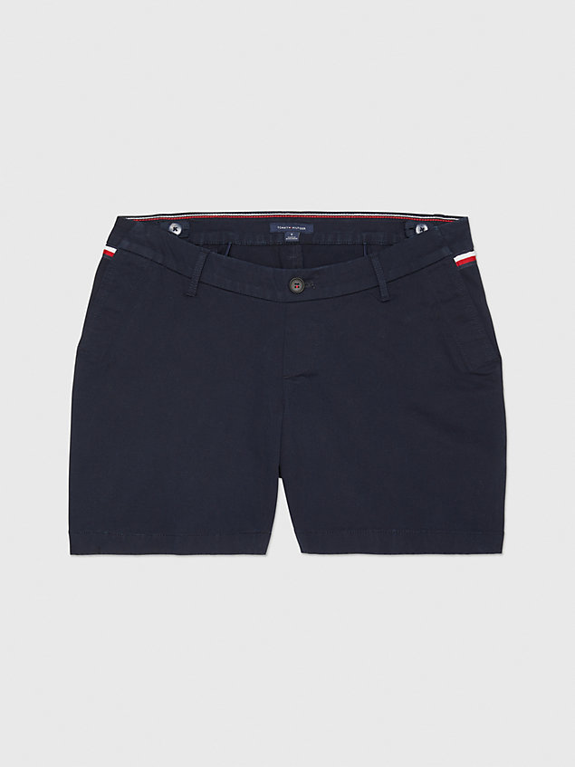 blue adaptive chino short voor dames - tommy hilfiger