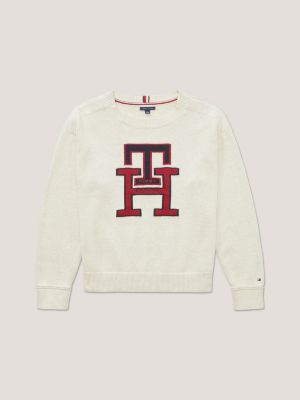 Tommy hilfiger 2025 jumper white womens