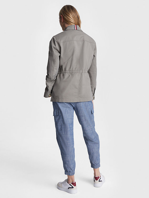 khaki adaptive regular fit field jacket for women tommy hilfiger