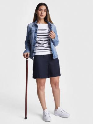 denim adaptive izzie slim fit jeansjacke für damen - tommy hilfiger