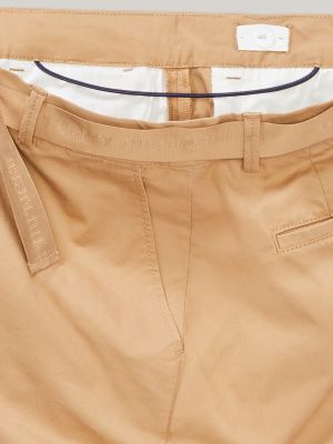 Flat Front 'Fordham' Easy-Care Chino Twill Short with Magnetic Closure