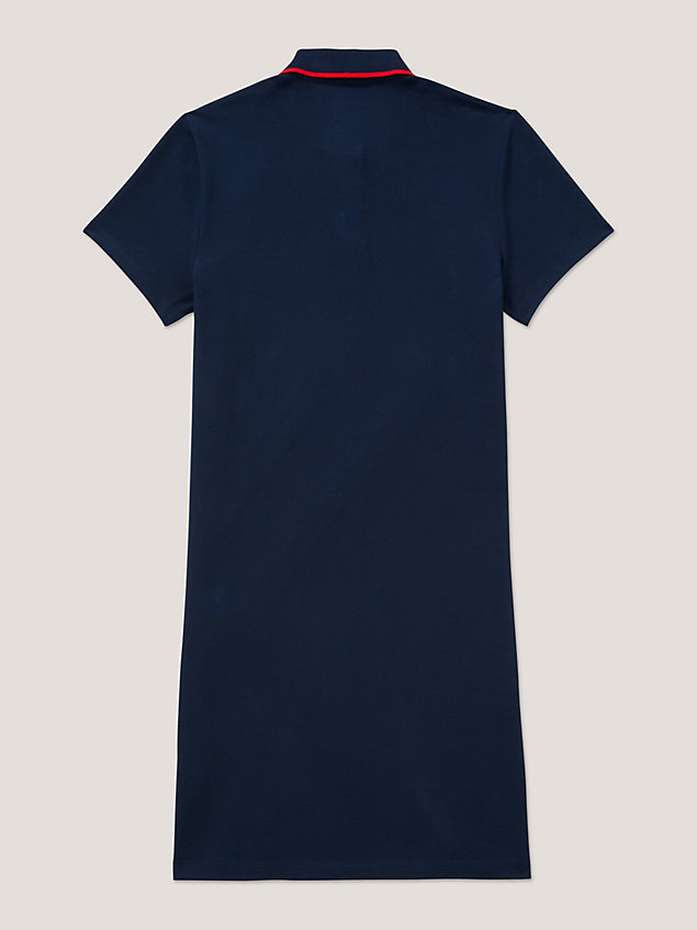 robe-polo adaptive à rayures et monogramme th multi pour femmes 
