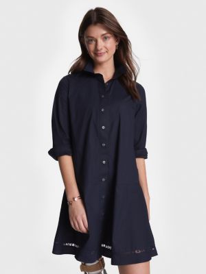 Adaptive Lace Shirt Knee Tommy | Logo | Blue Hilfiger Length Dress