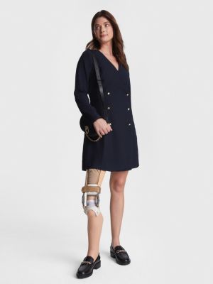 Tommy Hilfiger F&f Wrap Midi Dress Ls - Midi dresses 