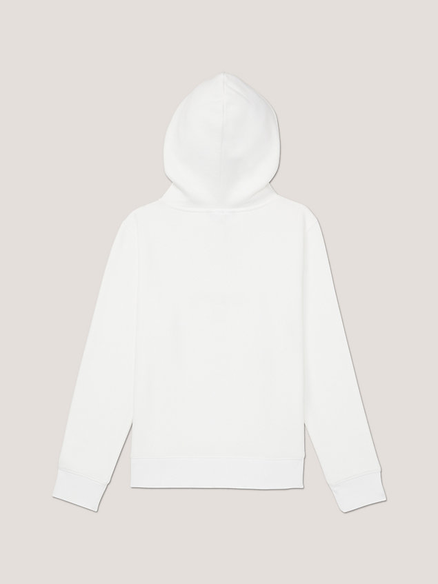 white adaptive logo regular fit hoody for women tommy hilfiger