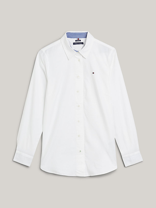 white adaptive heritage regular fit overhemd voor dames - tommy hilfiger