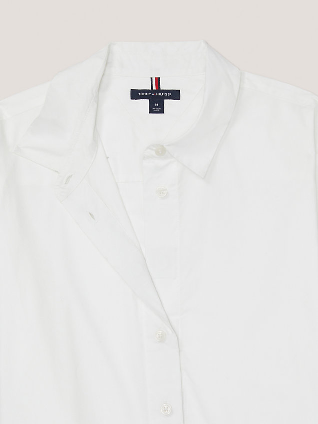 blouse adaptive à logo en dentelle white pour femmes 