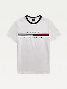 white adaptive pure cotton t-shirt for men tommy hilfiger