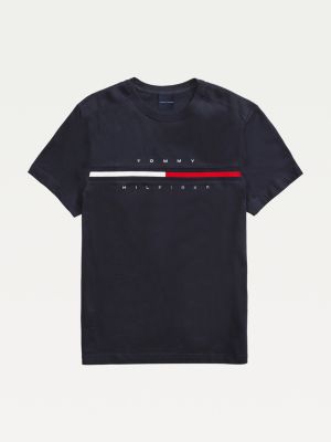 T-shirt van katoen | BLAUW | Tommy Hilfiger