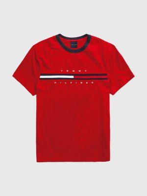 red tommy hilfiger shirt