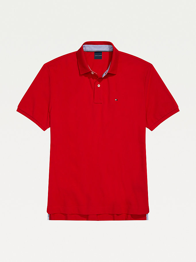 red adaptive regular fit ivy polo for men tommy hilfiger