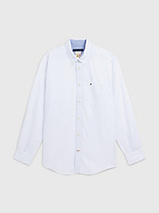 camicia adaptive regular fit bianco da uomo tommy hilfiger