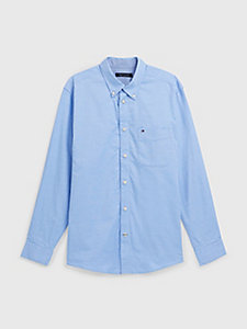camicia adaptive regular fit blu da uomo tommy hilfiger