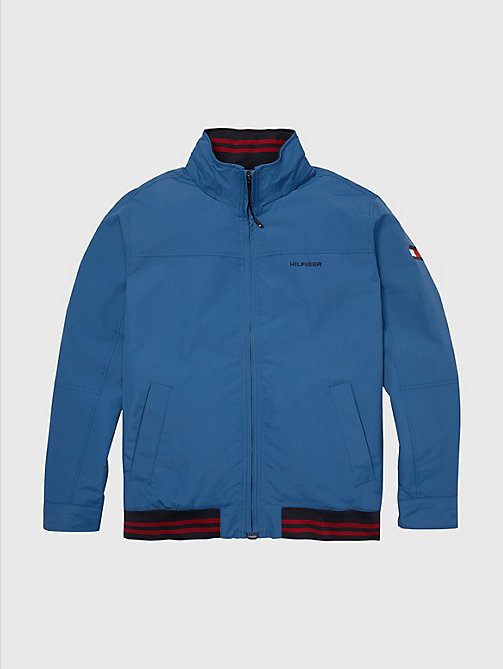 blue adaptive contrast stripe regatta jacket for men tommy hilfiger
