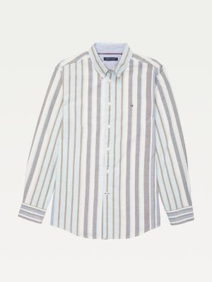 tipo escándalo Posible Adaptive Custom Fit Stripe Shirt | BLUE | Tommy Hilfiger