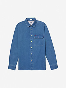 blue adaptive slim fit shirt for men tommy hilfiger