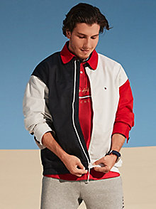 veste adaptive à motif colour-block plusieurs couleurs pour hommes tommy hilfiger