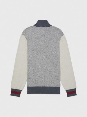 Adaptive Quarter-Zip High Neck Jumper GREY Tommy Hilfiger