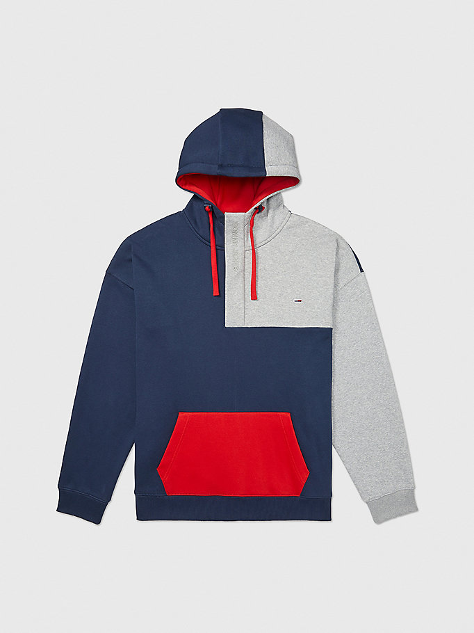 Adaptive Colour-Blocked Hoody | Blue | Tommy Hilfiger