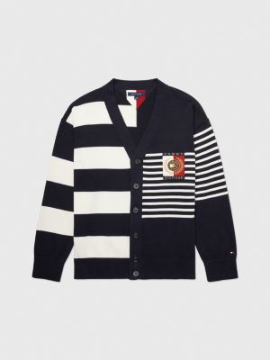 Men's striped outlet cardigan