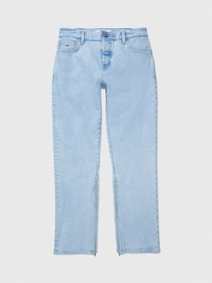 Relaxed Straight Jeans, Light Blue