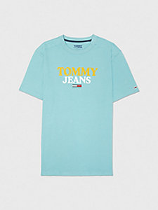 blauw adaptive t-shirt met logo voor heren - tommy hilfiger