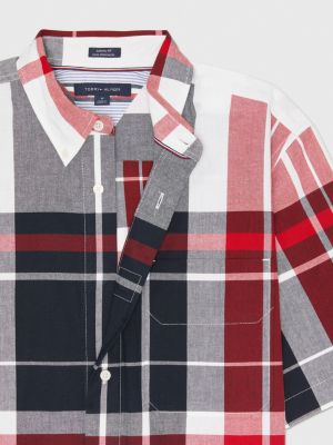 Camisa casual Tommy Hilfiger de algodón manga corta para hombre