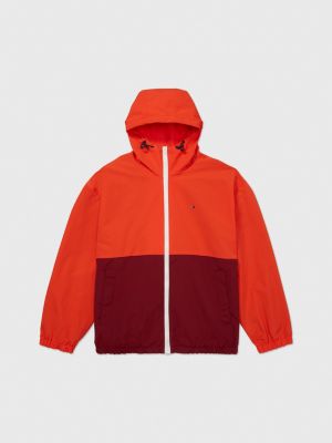 Adaptive Color Block Regatta-Jacke mit Kapuze | Orange | Tommy Hilfiger