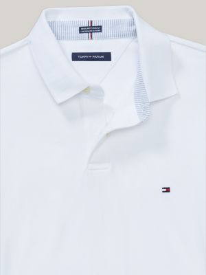 Adaptive Flag Embroidery Polo | White | Tommy Hilfiger